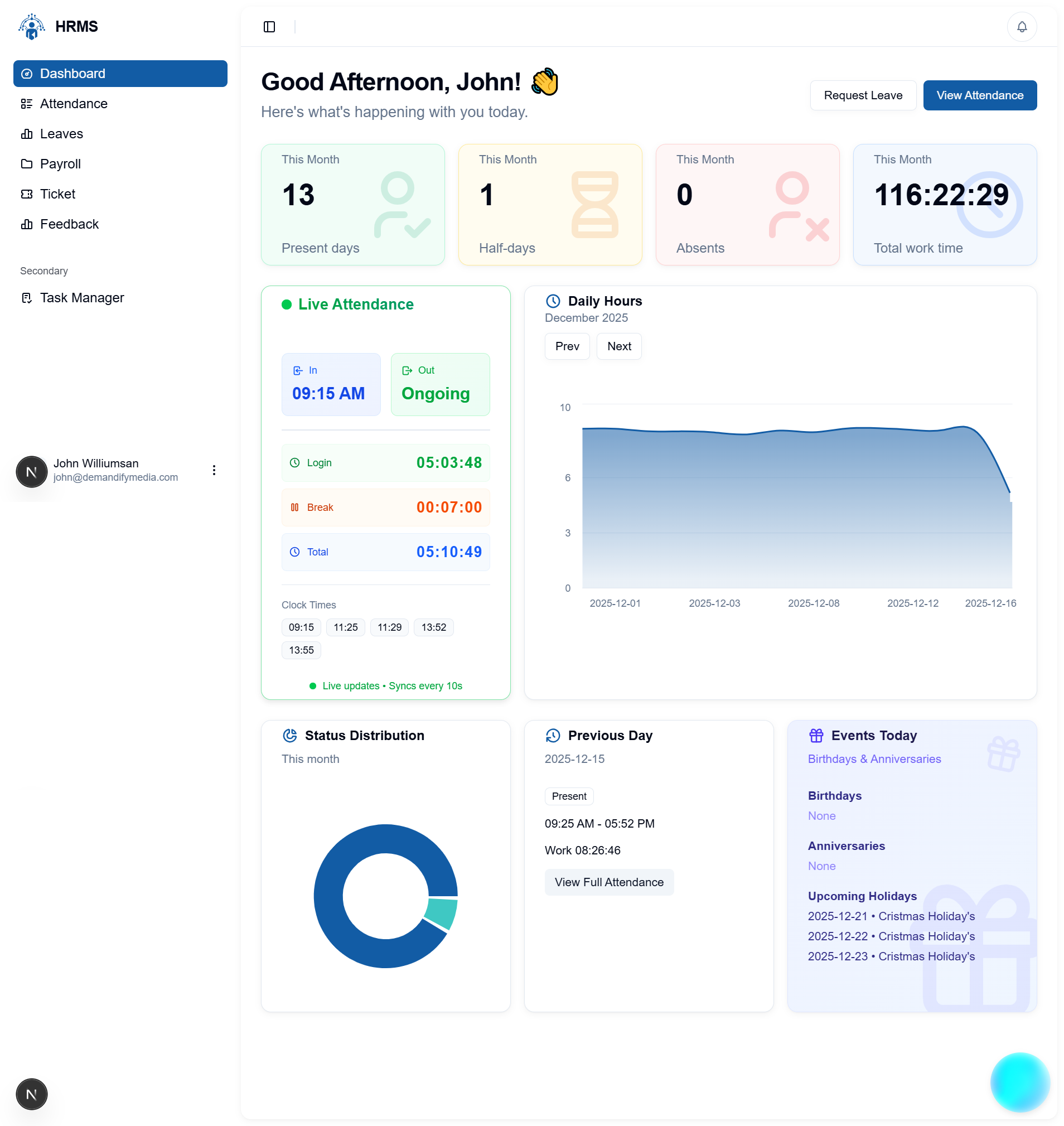 Employee Dashboard